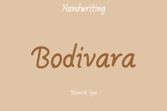 Bodivara: A Handwritten Font for Authentic Design