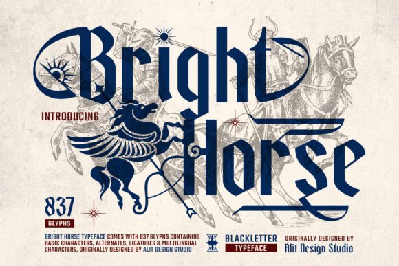Bright Horse: A Modern Take on Blackletter Typography