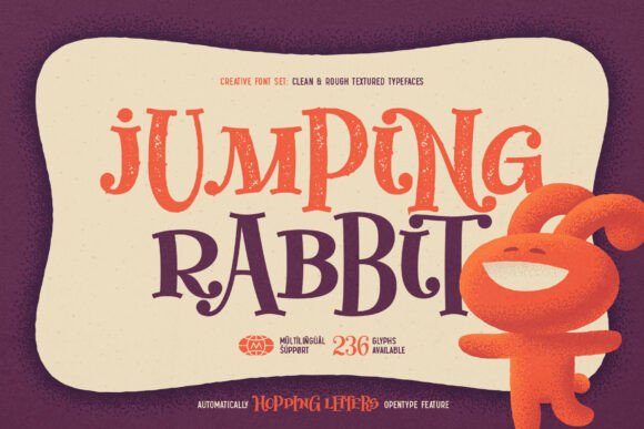 Jumping Rabbit: A Playful Font Set for Creative Design